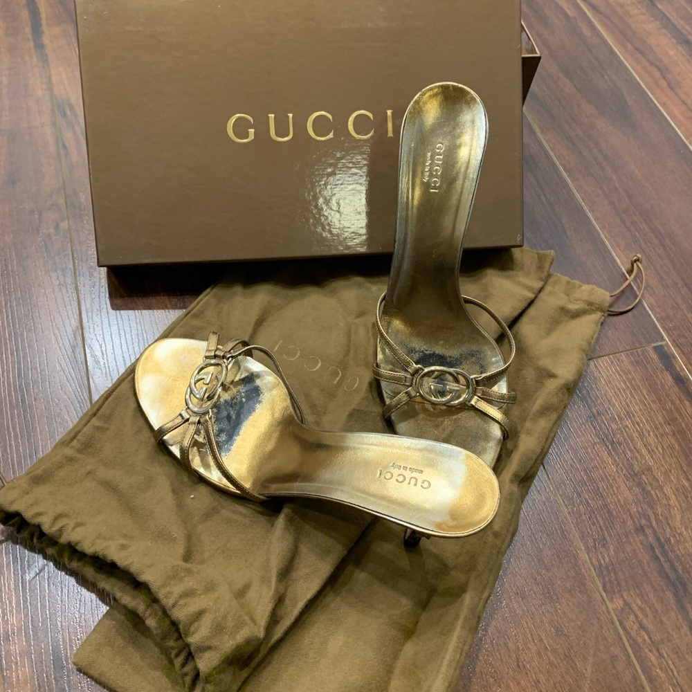 Gucci Sandals Sand Pelle S. Cuoio Nappa Silk